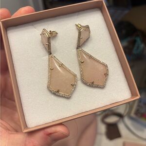 Kendra Scott Pale Pink Quartz Earrings